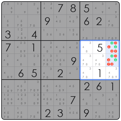 killer sudoku number combinations